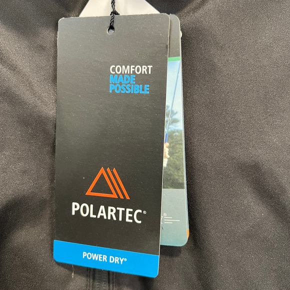 NWT Galway Bay Polartec Power Dry 1/2 Zip Golf Shirt Black White Size Medium - Picture 7 of 15